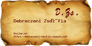 Debreczeni Zsófia névjegykártya